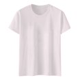 thumbnail image 4 of Women's Classic Everyday Short Sleeve Solid Casual Round Neck T-Shirt for Versatile Styling and Comfort, 4 of 5