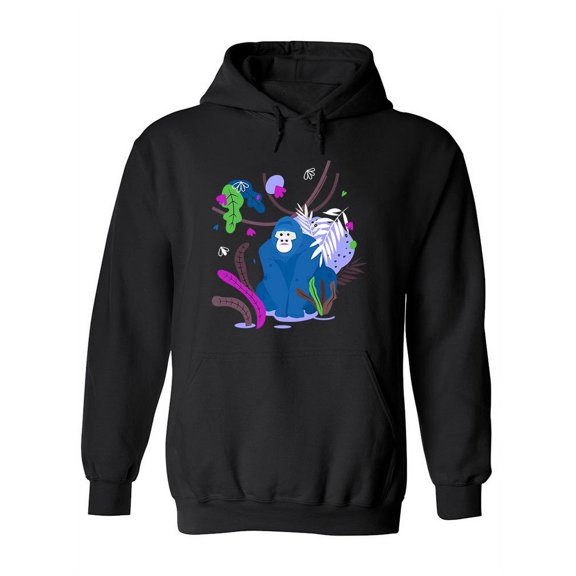 Gorilla Colorful Cartoon Hoodie Women -Image by Shutterstock, Female Large