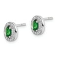 thumbnail image 2 of White Sterling Silver Earring Button (05) May Women'S Cubic Zirconia CZ Clear Green 9 mm 8, 2 of 3