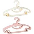 thumbnail image 1 of Baby Hangers, 10 Pieces Kids Hangers, Plastic Clothes Racks For Babies, Plastic Clothes Hangers, For Baby T-shirts, Sweaters, Pants (pink, White), 1 of 5