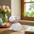 thumbnail image 5 of SLYNSHome Ceramic Bunny Figurines Easter Decoration,Rabbit Statues White Bunny Ornaments for Table Centerpiece Living Room Decor, 5 of 6