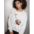 thumbnail image 2 of A Hummingbird And Flowers Sweatshirt Women -SPIdeals Designs, Female Small, 2 of 4