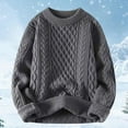 thumbnail image 3 of Womens Oversized Sweater, Comdrip Women Trendy Oversized Cable Knitted Chunky Sweaters Crewneck Long Sleeve Fall Winter Pullover Tops Cozy Sweaters for Women Grey 2XL, 3 of 6