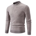 thumbnail image 2 of LOVZFMLL Sweaters for Men, Vintage Crew Neck Ribbed Pullover, Fashion Casual Basic Everyday, Warm Winter Tops, Fall Clothes, 2 of 8
