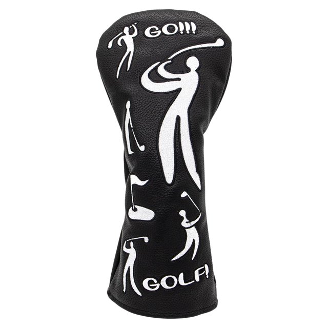 Golf Cover Headcover Equipo de golfista PU Cuero Hombres Mujeres Guardia Negro negro 1 kusrkot Funda para palos de golf
