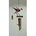 thumbnail image 3 of Chesapeake Bay Hand Carved Wood and Bamboo Bobbing Head Pink Flamingo  Wind Chime, 3 of 4