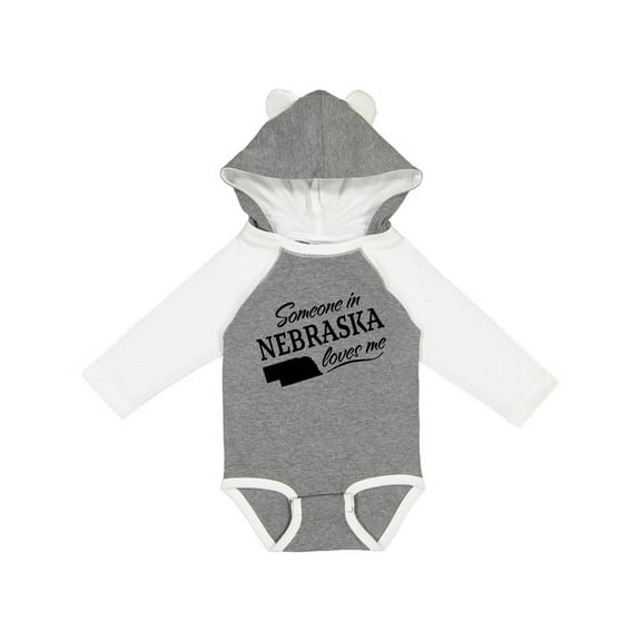 Inktastic Someone in Nebraska Loves Me Boys or Girls Long Sleeve Baby Bodysuit