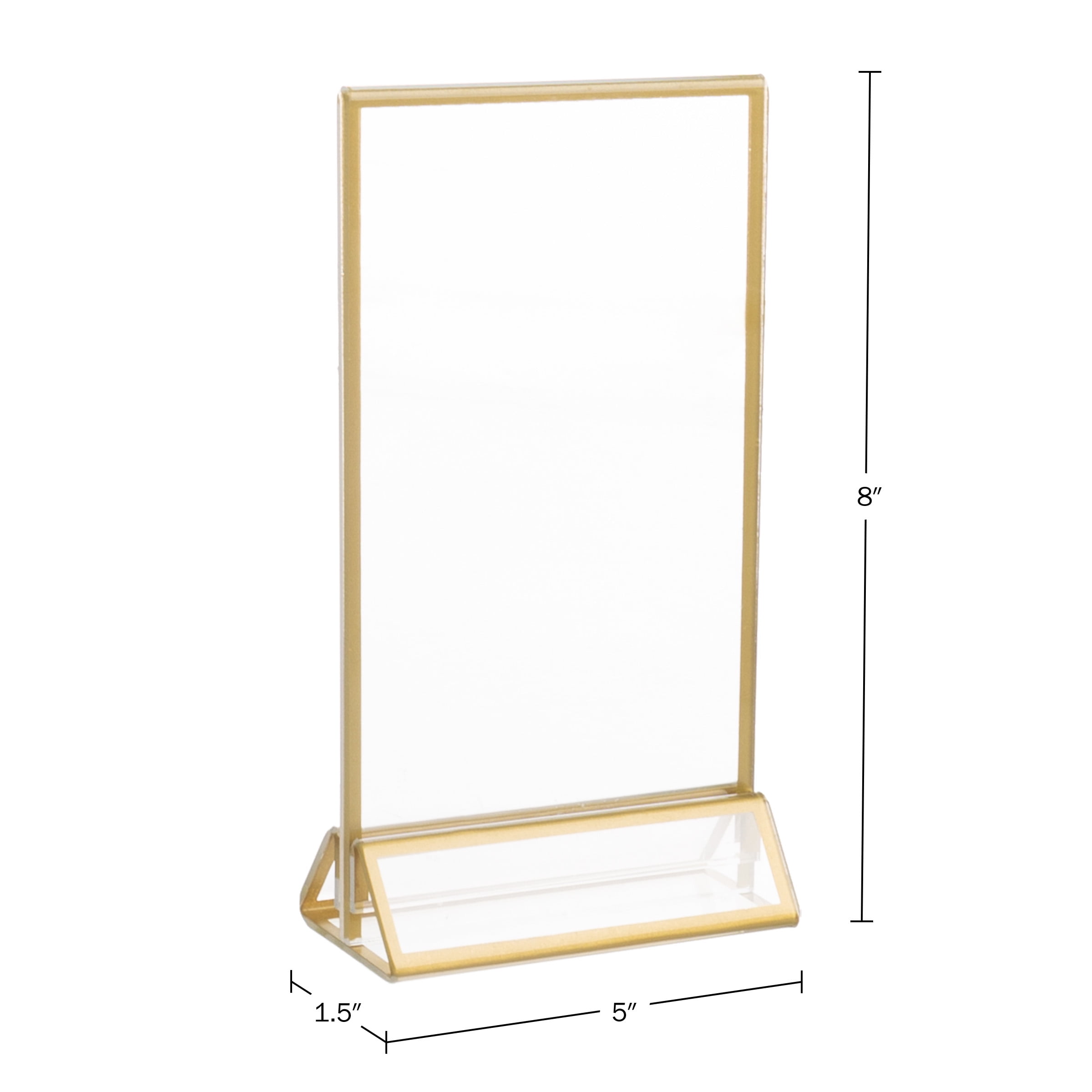 Great Northern Popcorn 5x7 Picture Frame 6-Pack for Table Numbers, Gold