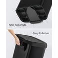 thumbnail image 4 of 21-Gallon Stainless Steel Trash Can - Large Kitchen Bin with Odor Control, Stay-Open Lid & Wide Pedal, Space-Saving Design, Black, 4 of 6