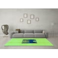 thumbnail image 3 of Ahgly Company Indoor Rectangle Abstract Turquoise Blue Modern Area Rugs, 2' x 3', 3 of 4
