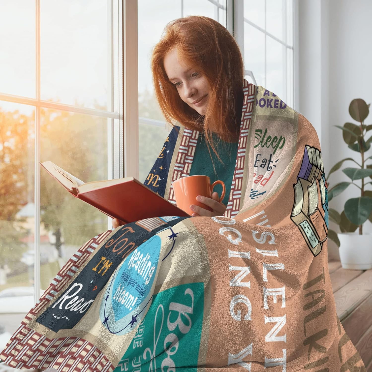 Book Lovers Gifts, Gifts for Book Lovers Women, Librarian Gifts, Literary Gifts, Book Accessories for Reading Lover, Gifts for Reader, Book Club/Bookish Gifts Throw
