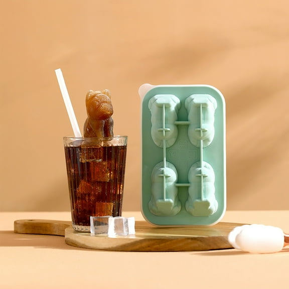 HomeDM Ice Cube Molds, Silicone Ice Trays for Freezer, Food-Grade Flexible Ice Maker for Halloween & Party Drinks, Easy Release