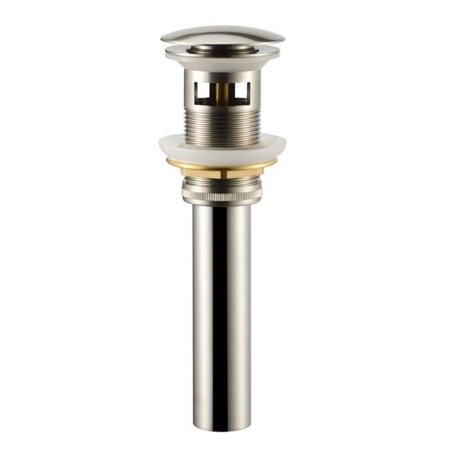 Purelux - Tapón de drenaje emergente con resorte para grifo de baño o lavabo con acabado de níquel cepillado