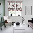 thumbnail image 5 of 2 Panels Kitchen Tier Curtains 39 Inch Length, Brown Beige Boho Grommets Window Treatment Curtain, Vintage Ethnic Tribal Southwestern Thermal Curtains Drapes for Living Room/Bathroom, 5 of 9