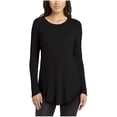 thumbnail image 1 of Chaser Ladies' Long Sleeve Waffle Thermal Top (Medium, Black), 1 of 3