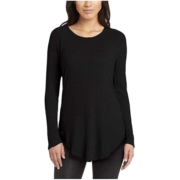 Chaser Ladies' Long Sleeve Waffle Thermal Top (Medium, Black)