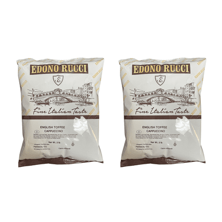 Edono Rucci English Toffee Cappuccino Mix, 2 Bags (2 lb Each)
