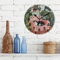 thumbnail image 3 of Yayeee 10" Wall Clock Battery Operated Quartz Round Silent Non-Ticking Home Decor, Pink Sleeping Cat, 3 of 6