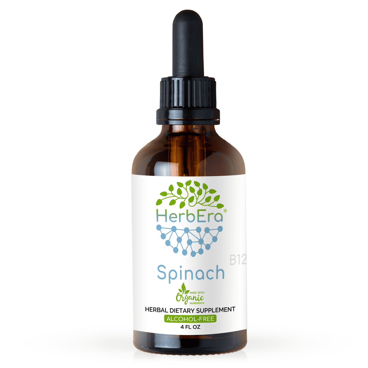 Spinach AlcoholFREE Herbal Extract Tincture, SuperConcentrated Organic Spinach (Spinacia