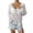 White, variant on Women's Hollow out Knit Tops V Neck Long Sleeve Side Tie Loose Breathable Beach Vacation Cover up Shirts Khaki Free Size