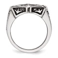thumbnail image 2 of Chisel Stainless Steel Antiqued Cross Ring, 2 of 7