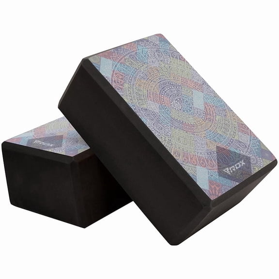 RDX 2 Pack Yoga Block, Non-Slip High-Density Eva Foam, Easy Grip Surface for Stability Strength Training D03 (23x15x9.8CM)