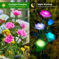 thumbnail image 2 of Luces solares para jardín RECHOO, paquete de 3, 15 LED, multicolor, impermeables, 2 of 7