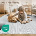 thumbnail image 4 of ODIKA 5'x7' Washable Area Rug Striped Door Boho Graduated Bands Stripe Doormat Palmetto Welcome for Guest Room, Lounge, Apartment, Non-Slip Low Profile, Stain Resistant, 4 of 7