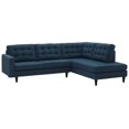 thumbnail image 2 of Modway Empress 2-Piece Fabric Upholstered Right-Facing Sectional in Azure, 2 of 10