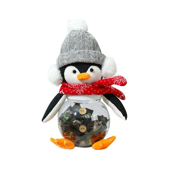 Penguin Candy Jar, Christmas Decorations Figurine Doll