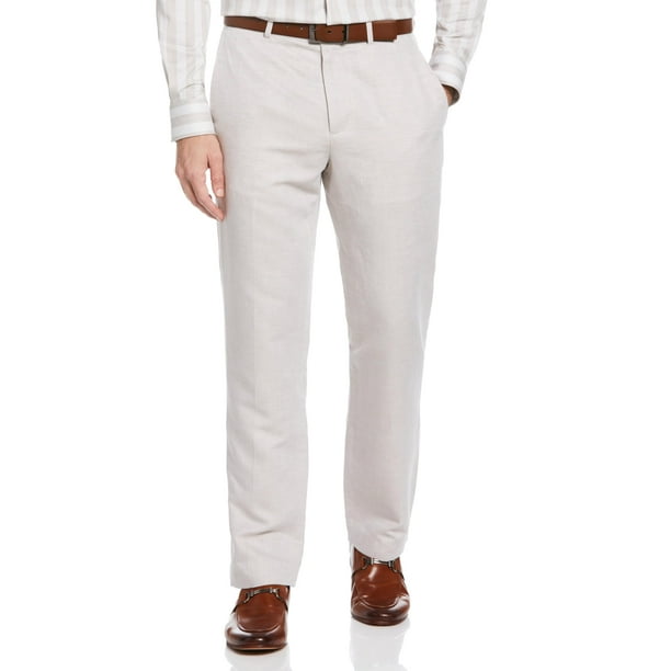 Pantalones de Vestir Perry Ellis Portfolio Essentials de Lino para Hombre