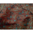 thumbnail image 4 of oneOone Silk Tabby Fabric Leaves & Floral Block Fabric Prints By Yard 42 Inch Wide, 4 of 4