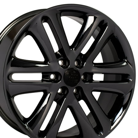 OE Wheels 22 Inch Fits Ford Expedition F150 Lincoln Mark LT Navigator F150 Style FR76 Black Chrome 22x9 Rim Hollander