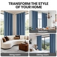 thumbnail image 3 of JIATER Blackout Curtains,52 x 72 inch Blackout Curtains Set of 2 for Bedroom Living Room,Thermal Insulated Room Darkening Drapes with Grommet,Blue, 3 of 6