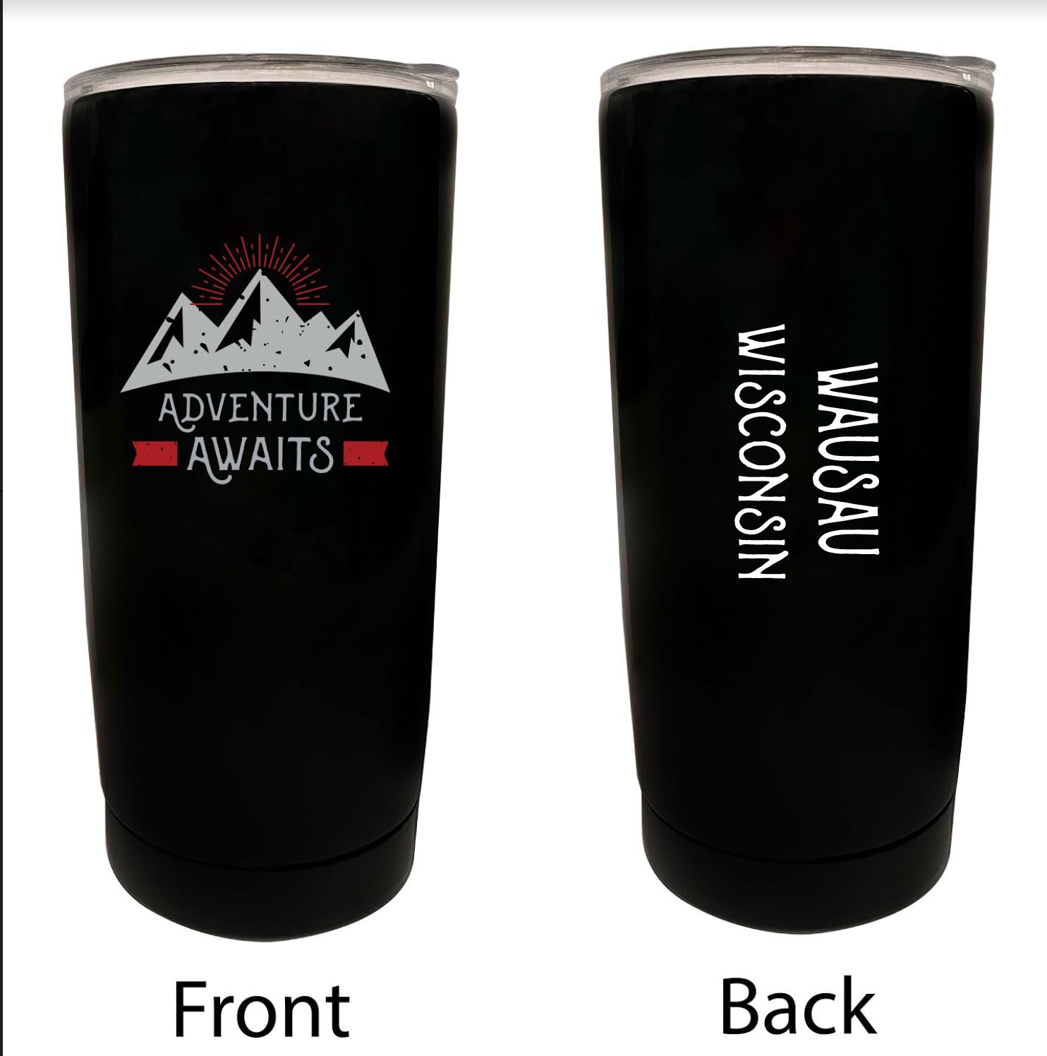 Wausau wisconsin souvenir 16 oz stainless steel insulated tumbler adventure  awaits design - walmart.com