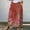 Red, variant on WXLWZYWL Women's Linen Maxi Skirt with Pockets - Floral Print Casual Elastic Waistband Flared Long Skirt 2024 Fall Fashion