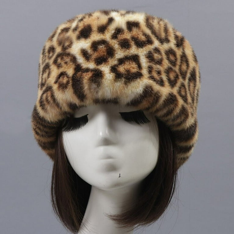 Leopard fur hotsell hat