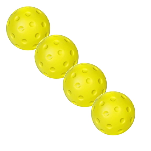 Gytml 4 Pack Soft Foam Pickleball Balls, Silent Indoor Training Balls, Low Noise Hollow Balls For Indoor/Outdoor Practice & Warm-Up(Yellow-7cm)