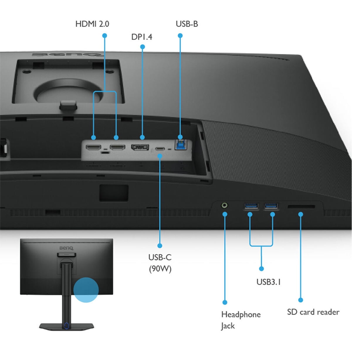 BenQ SW272U 27" 16:9 4K UHD Adobe RGB PhotoVue Photographer IPS LED HDR Monitor