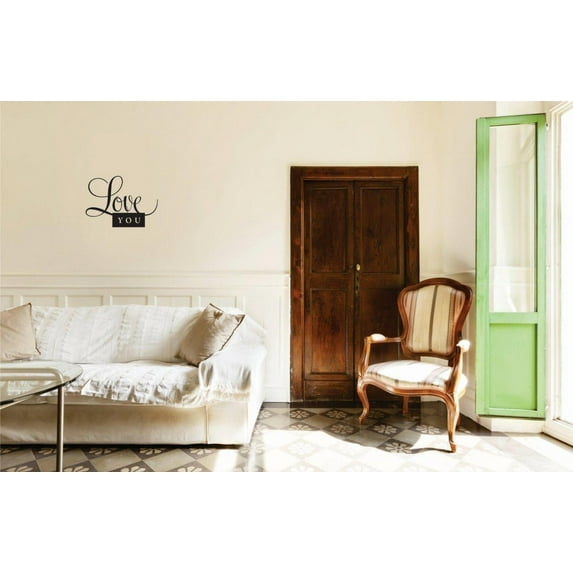 Love You Vinyl Wall Decal for Home - Enjoy It Forever Spirit Life Wish Loving Cute Wall Décor Bedroom Living Room Entry - Removable High Tact - Size: 12 In x 18 In