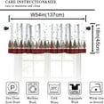 thumbnail image 5 of Christmas Tree Kitchen Valance Curtain,Farmhouse Red Plaid Kitchen Window Curtain Winter Xmas Tree Snowflae Short Curtain Rod Pocket Drapes Window Treatment Valance 54x18in 1 Panel, 5 of 6