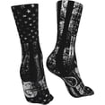 thumbnail image 3 of SEVEBJ Chaussettes Fantaisie Chaussettes Mi-Mollet Athlétiques Chaussettes de Sport Chaussettes de Course Chaussettes de Randonnée Cyclisme pour Femmes Hommes 16 Pouces Blanc, 3 of 7