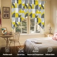 thumbnail image 5 of Mid Century Swag Valances for Windows 2 Pack Yellow Grey Abstract Retro Geometric Modern Swag Kitchen Curtains 63 Inches Long Rod Pocket Short Window Treatment for Kitchen Bathroom 36"x63", 5 of 8