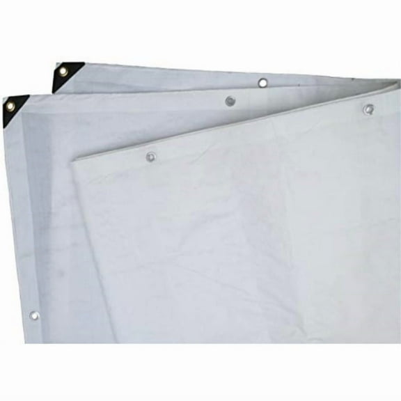 Harpster Tarps 6' x 8' Heavy Duty White 6 oz. Poly Tarp 12 Mil