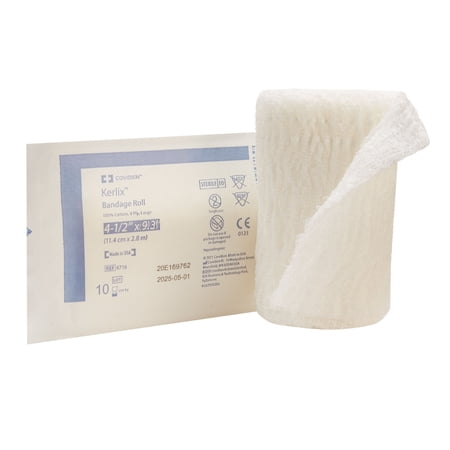 Kerlix Bandage Gauze Roll, Sterile, 8-Ply Dressing, 4 1/2 in x 3 1/10 yds, 1 Ct