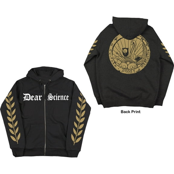 TV On The Radio Unisex Zipped Hoodie Sweatshirt One Eyed Bird (Back & Sleeve Print) (Small)