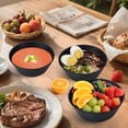 thumbnail image 4 of Homienly 6-Pack 36 oz Wheat Straw Bowls, Textured, Unbreakable, Microwave & Dishwasher Safe, for Cereal, Soup, Ramen, Pho, Salad, Black, 4 of 9