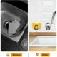 thumbnail image 4 of Soporte para esponja, gancho para esponja para lavavajillas de acero inoxidable 304, adhesivo, accesorios para fregadero, gancho adhesivo, almacenamiento para cocina y baño (2 unidades, negro), 4 of 5