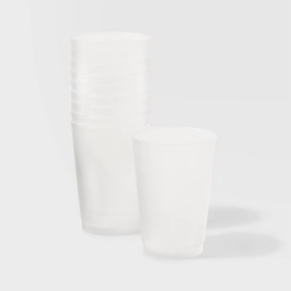 10ct 12.3 fl oz Clear Reusable Cups