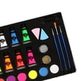 thumbnail image 3 of de maquillaje de pintura Fácil de lavar Colores de pintura facial con plantilla Juego de pintura corporal para disfrazarse Fiesta Adultos Jinwen Pintura de cara y cuerpo, 3 of 6